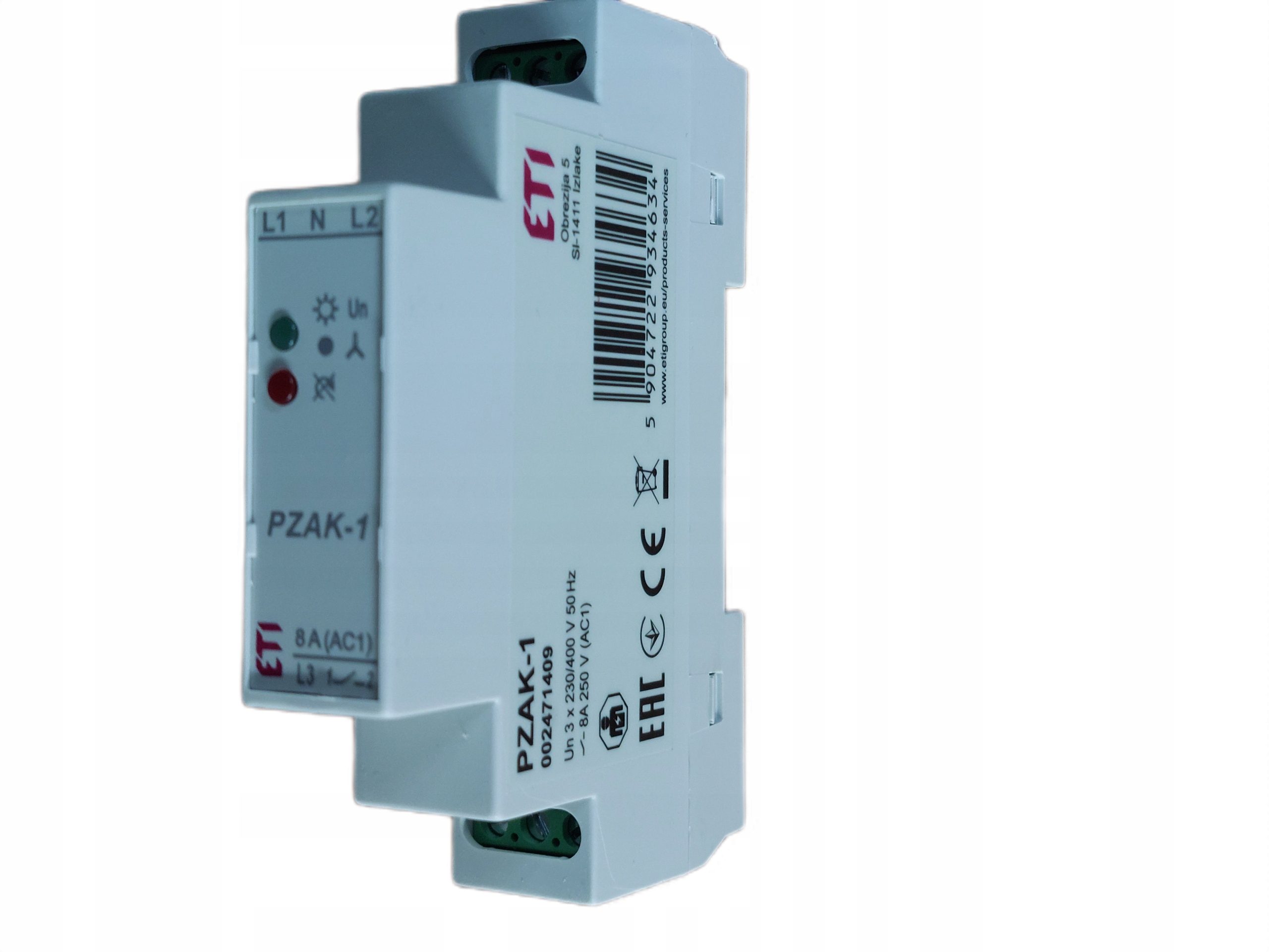 Przekaźnik zaniku, asymetrii i kolejności fazy 1Z 8A PZAK-1 Eti