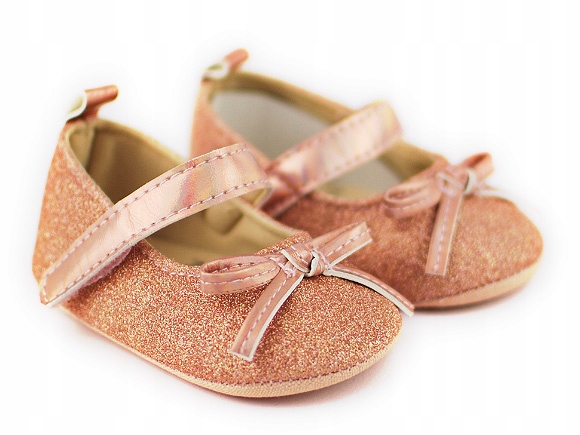 

Buciki niemowlęce Niechodki Balerinki Złote 6-12