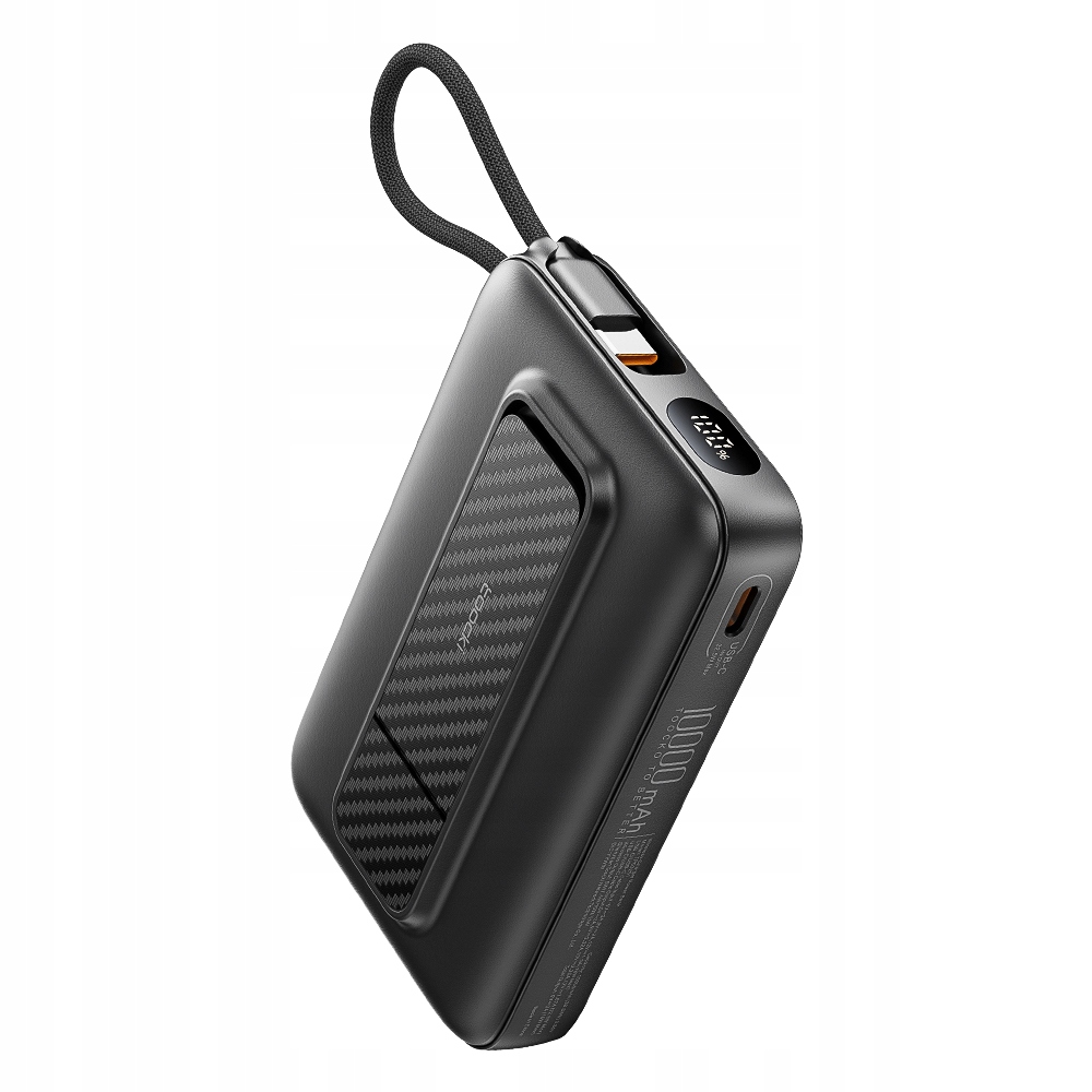 Powerbank Toocki 10000 mAh 22.5W z kablem Usb-c+ ładowanie bezprzewodowe