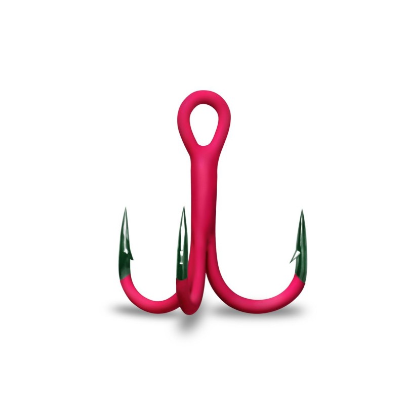 Kotwice Czerwone Gurza Round Treble St-36 Uv Red #2/0 10szt