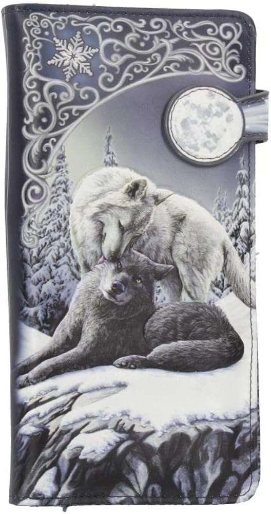 Wilk Snow Kisses Embossed peněženka z Anglie Originální design Lisy Parkerové