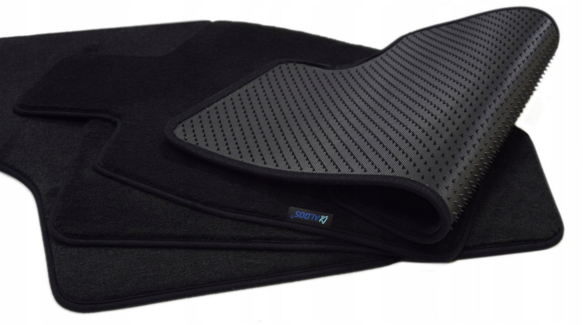 Czarne dywaniki welurowe Diamond, Lamówka - Mini One R56 2006-2014r. Liczba elementów 4