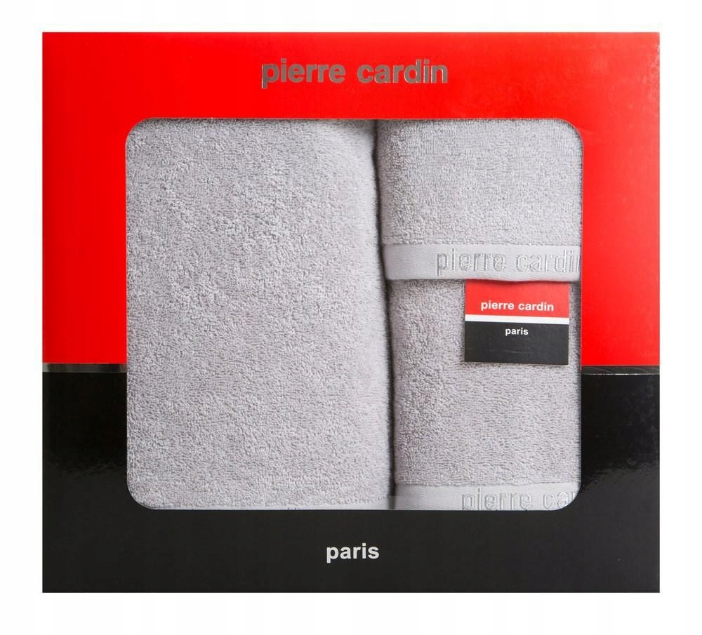 Sada ručníků v krabičce Evi 3dílná stříbrná 430 g/m2 Pierre Cardin