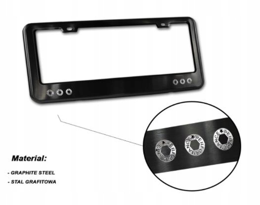 Registrační Tabulka Rámeček Plastový Niklované Nýty Premium Line 33x15 cm