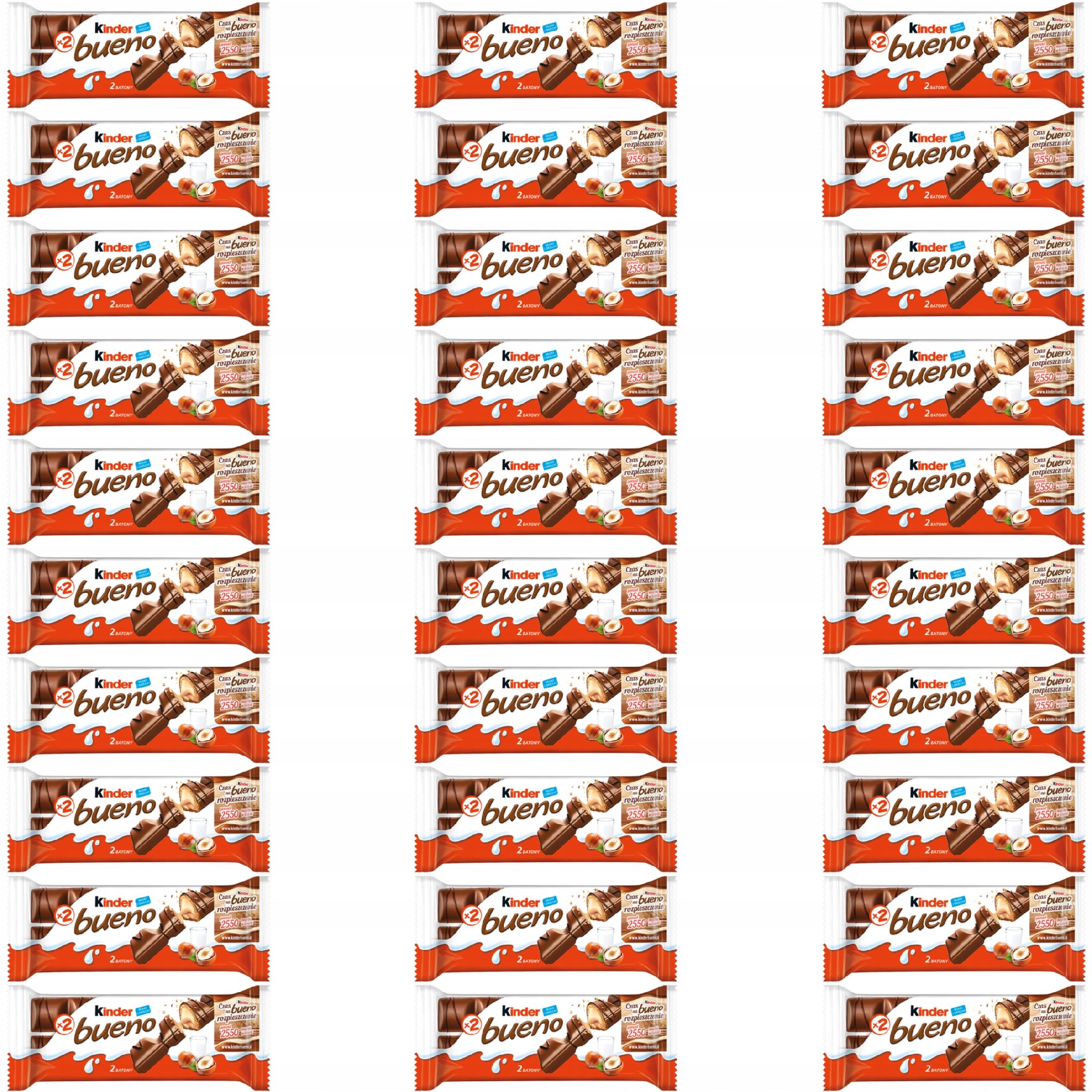 Zestaw Batonów Ferreo Kinder Bueno 43g Orzechowy 30 Sztuk