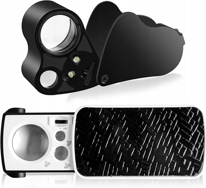 Taekooki Lupa jubilerska 2 sztuki Podświetlana