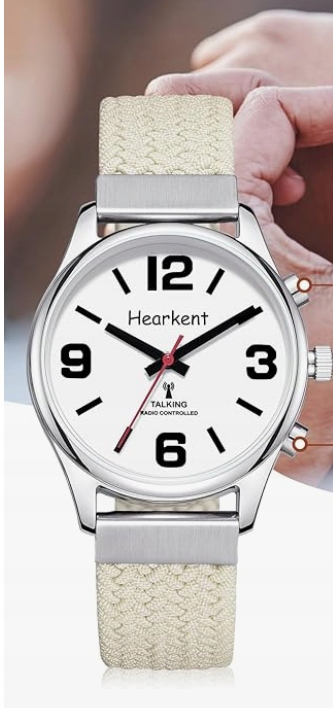 Hearkent Mluvící německy dámské hodinky s velkými číslicemi