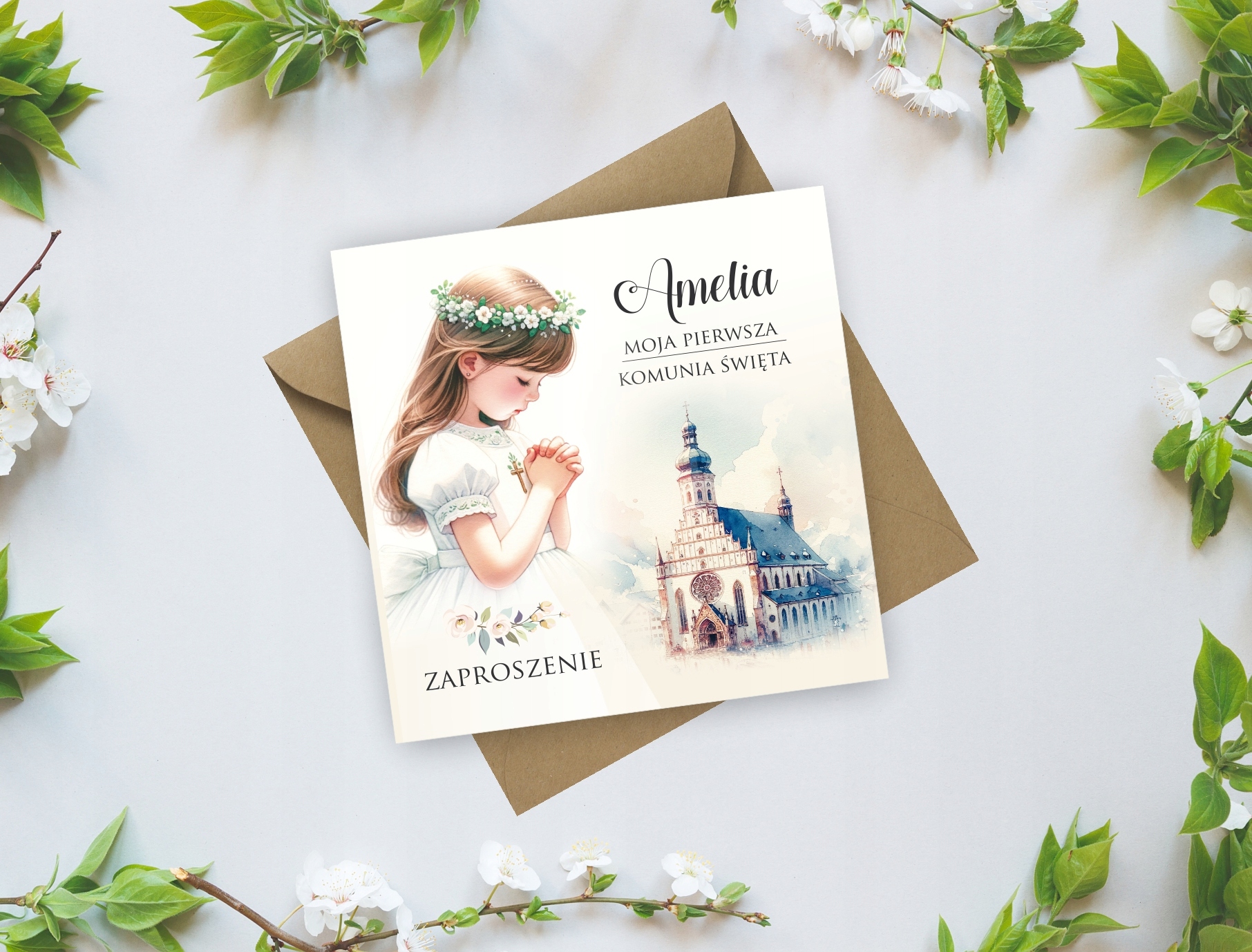 ZAPROSZENIA na komunię KOMUNIJNE KOMUNIA I8 KOPERTA GRATIS EAN (GTIN) 4065448699670