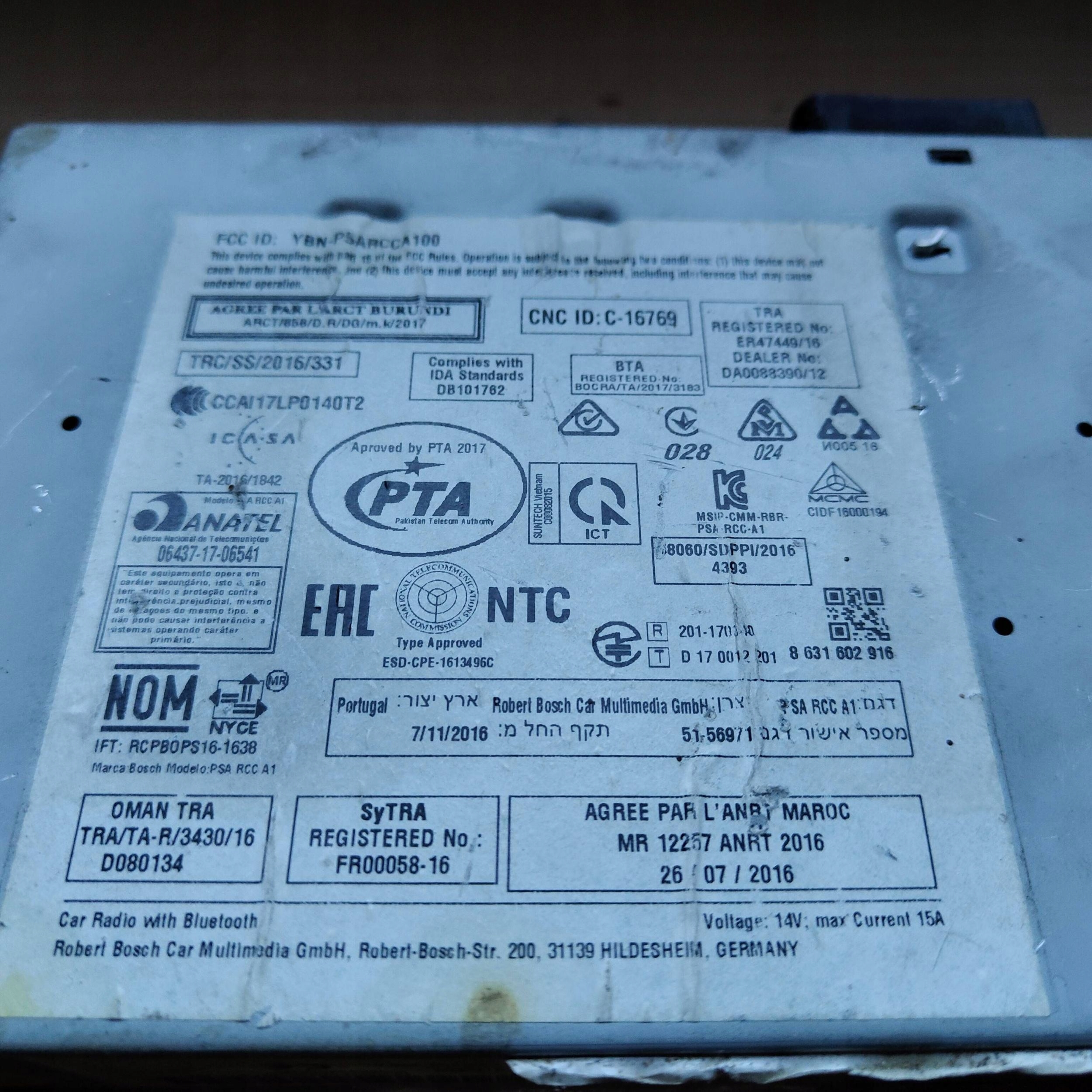 Stacja multimedialna Peugeot 308 9822729780