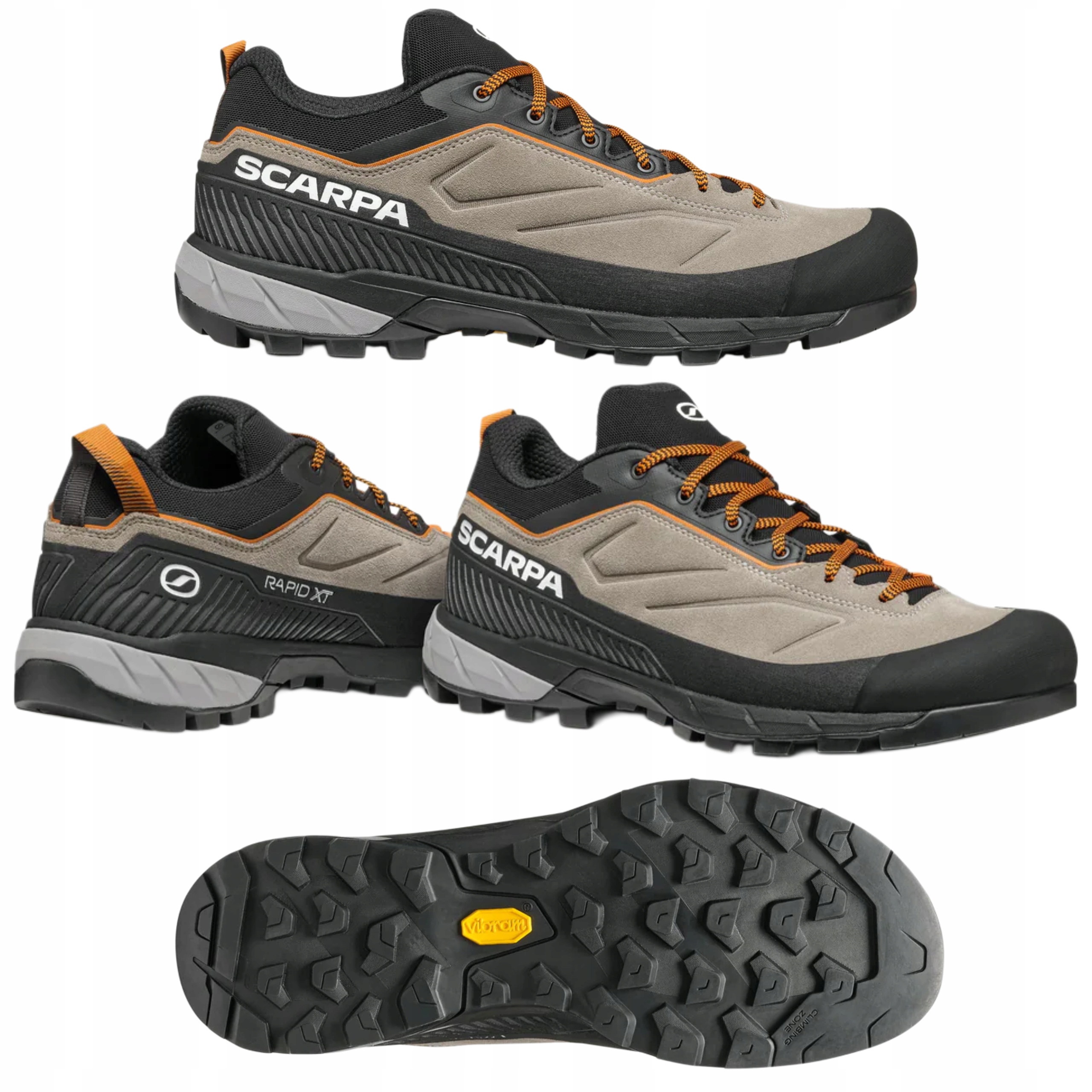 Buty Trekkingowe Męskie Skórzane Sportowe Podejściowe Scarpa Rapid Xt 45