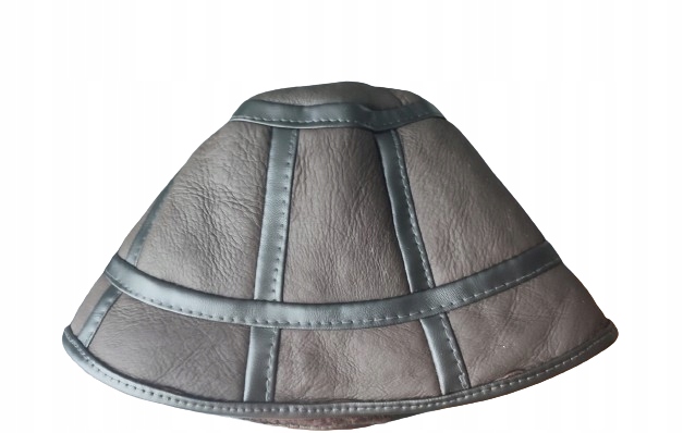 KAPELUSZ MĘSKI SKÓRZANY Z ŁATEK CZAPKA r. 59