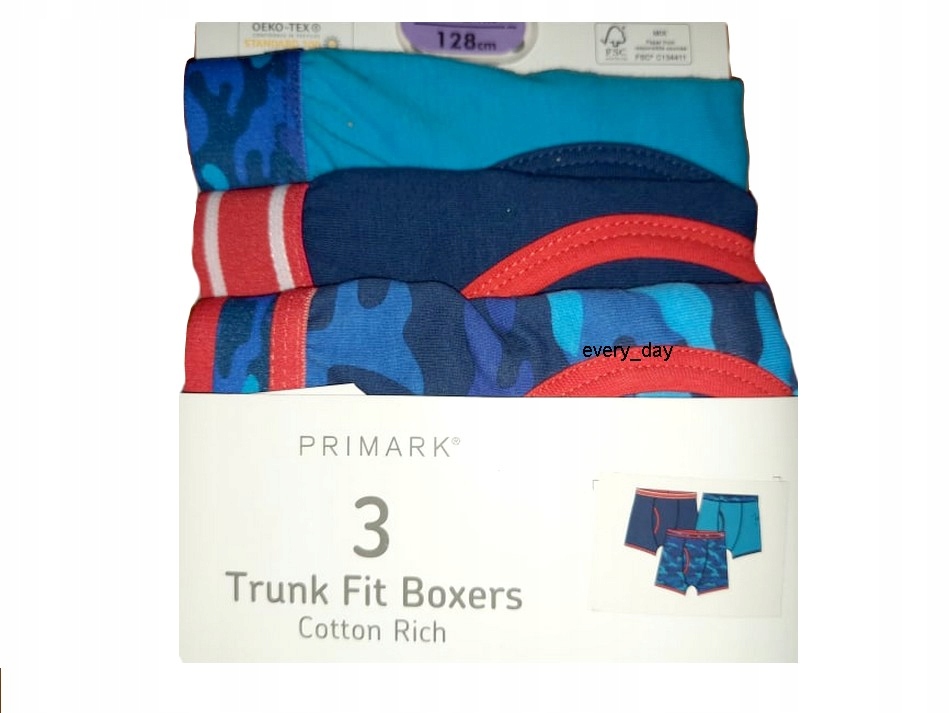 

Bokserki majtki na 7-8 lat Primark 128 3 pary