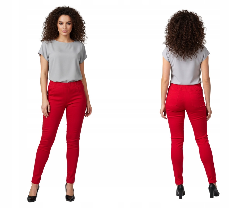 Kalhoty zúžená nohavice Cevlar červená barva, velikost 44