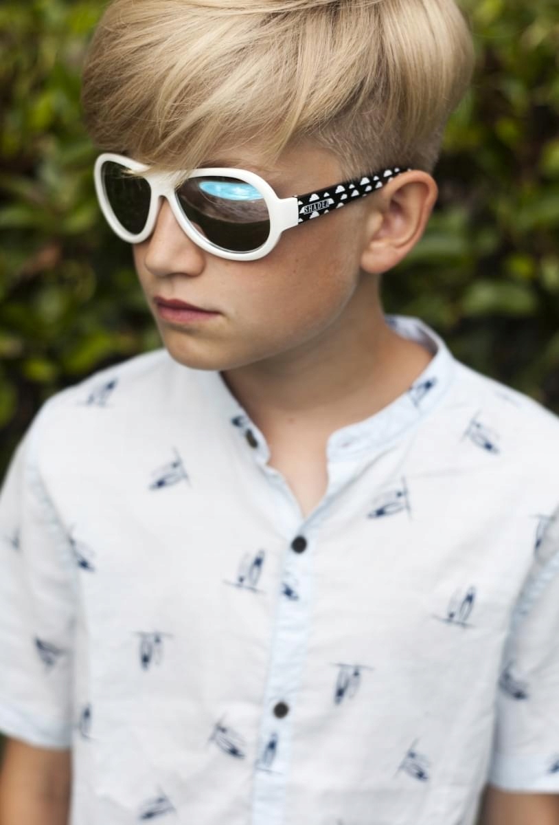 SHADEZ DESIGNERS OKULARY PRZECIWSŁONECZNE DZIECIĘCE 3-7 LAT FILTR UVA UVB Kolor biały