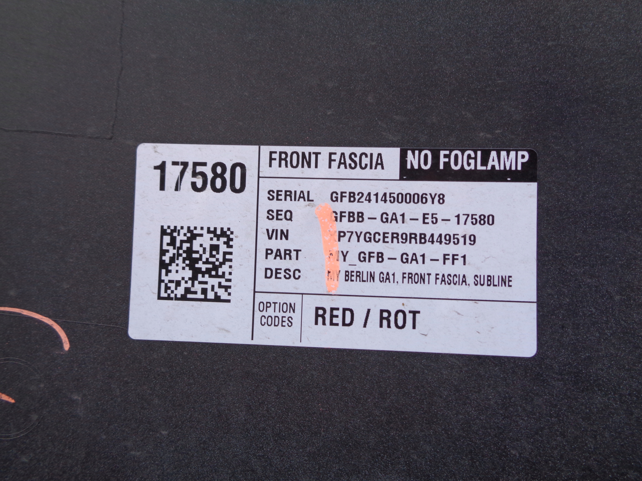 Frontstoßstange TESLA MODEL Y NR 46650
