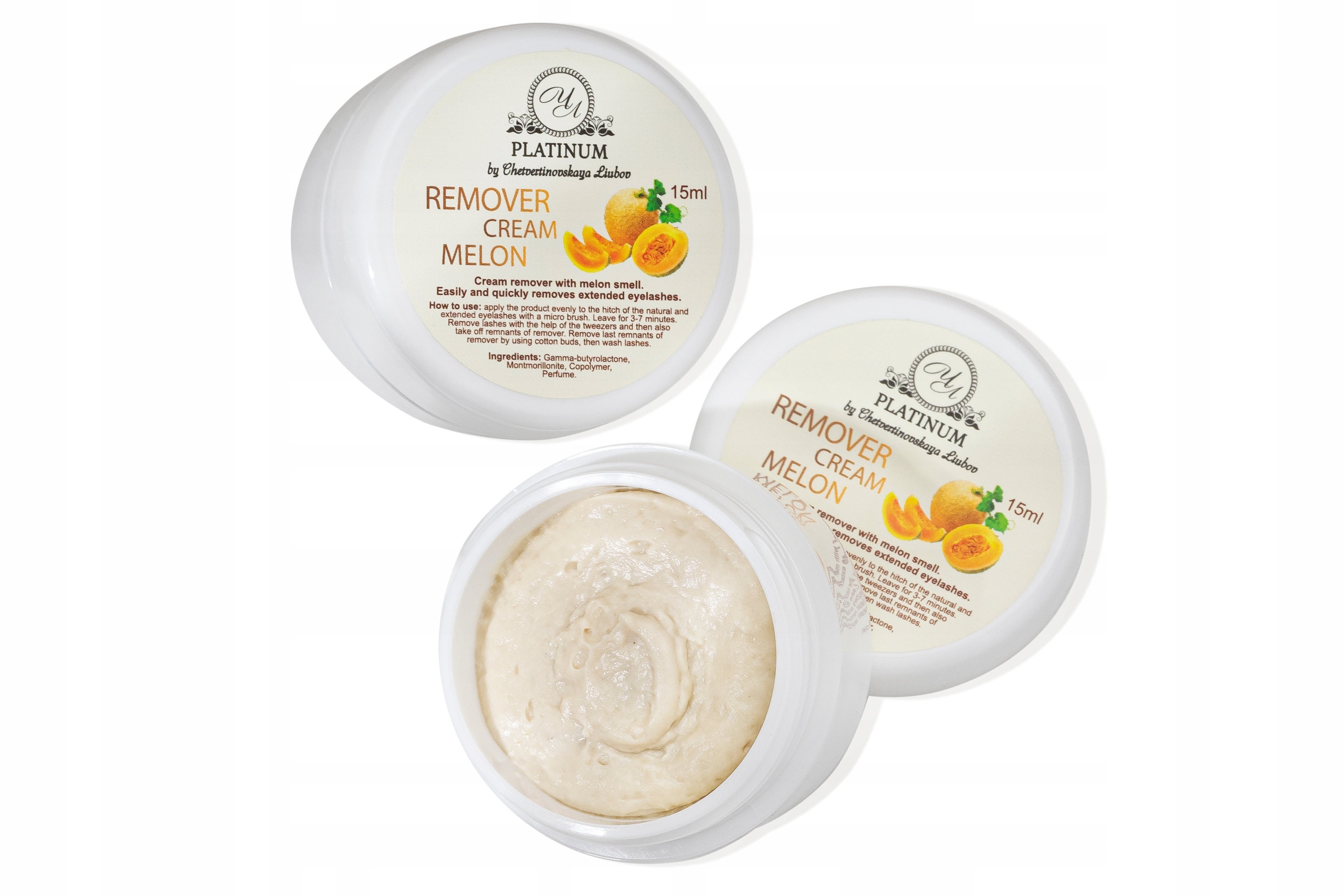 Remover do rzęs usuwanie rzęs w kremie PLATINUM "melon" 15ml Marka Platinum
