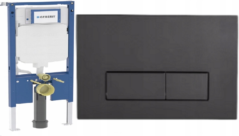 Geberit Rám na Wc Slim 8 cm Duofix UP720 tlačidlo Frida gun metalová podložka