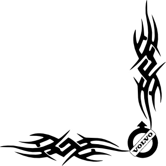 Naklejki na narożniki szyby VOLVO TIR wzór 3