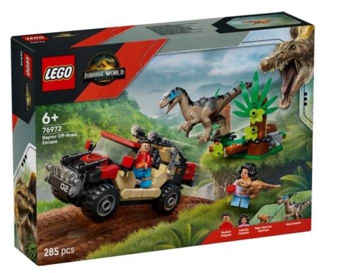 Lego 76972 Jurský Svět – Útěk Terénem Před Raptorem