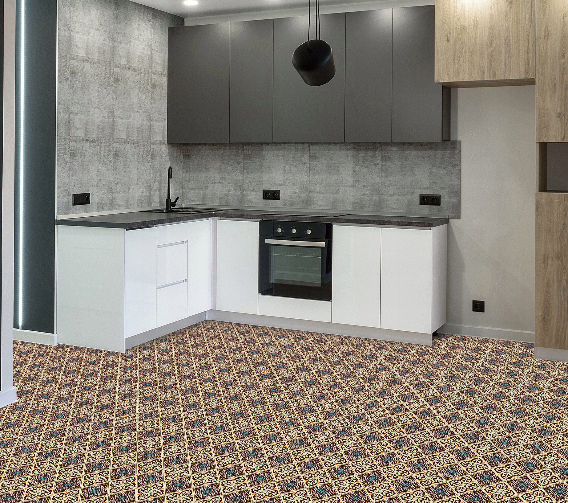 Samoprzylepne kafelki PCV 20x20 TURECKI PATCHWORK Kolekcja PREMIUM