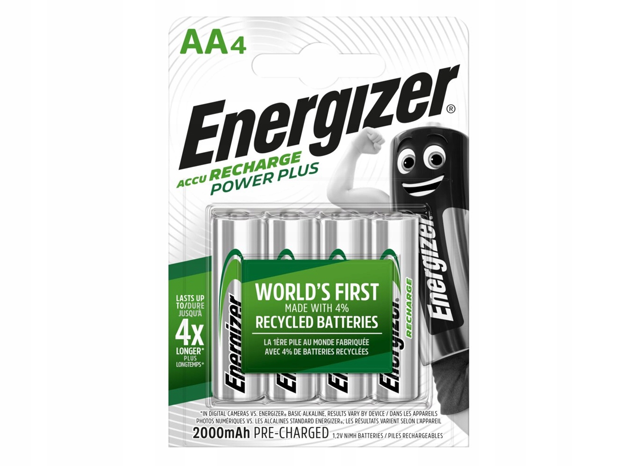 

4x Aku. Energizer Recharge Plus Aa R6 2000mAh