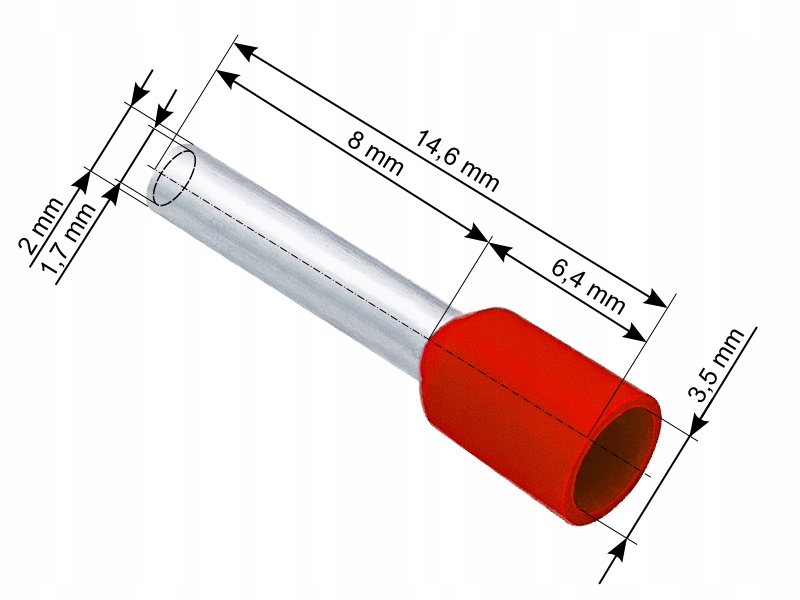 

Konektor izolowany tulejka 1,5/8 mm 100 sztuk