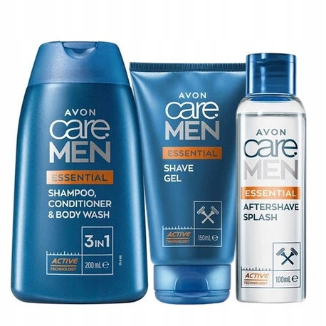 

Avon Care Men Essential Zestaw [Żel Szampon Woda]
