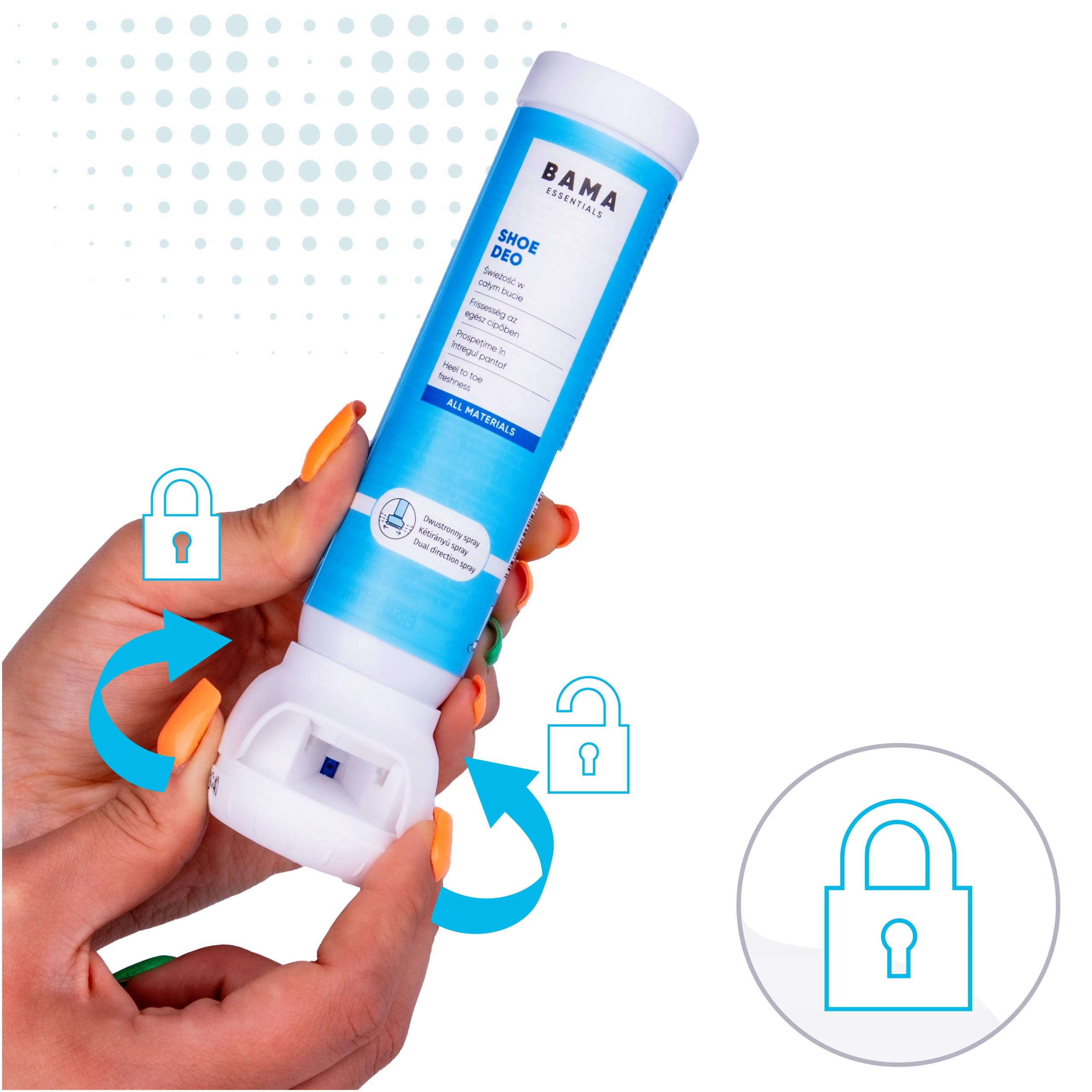 Antybakteryjny dezodorant do obuwia BAMA 100 ml Nazwa Shoe Deo