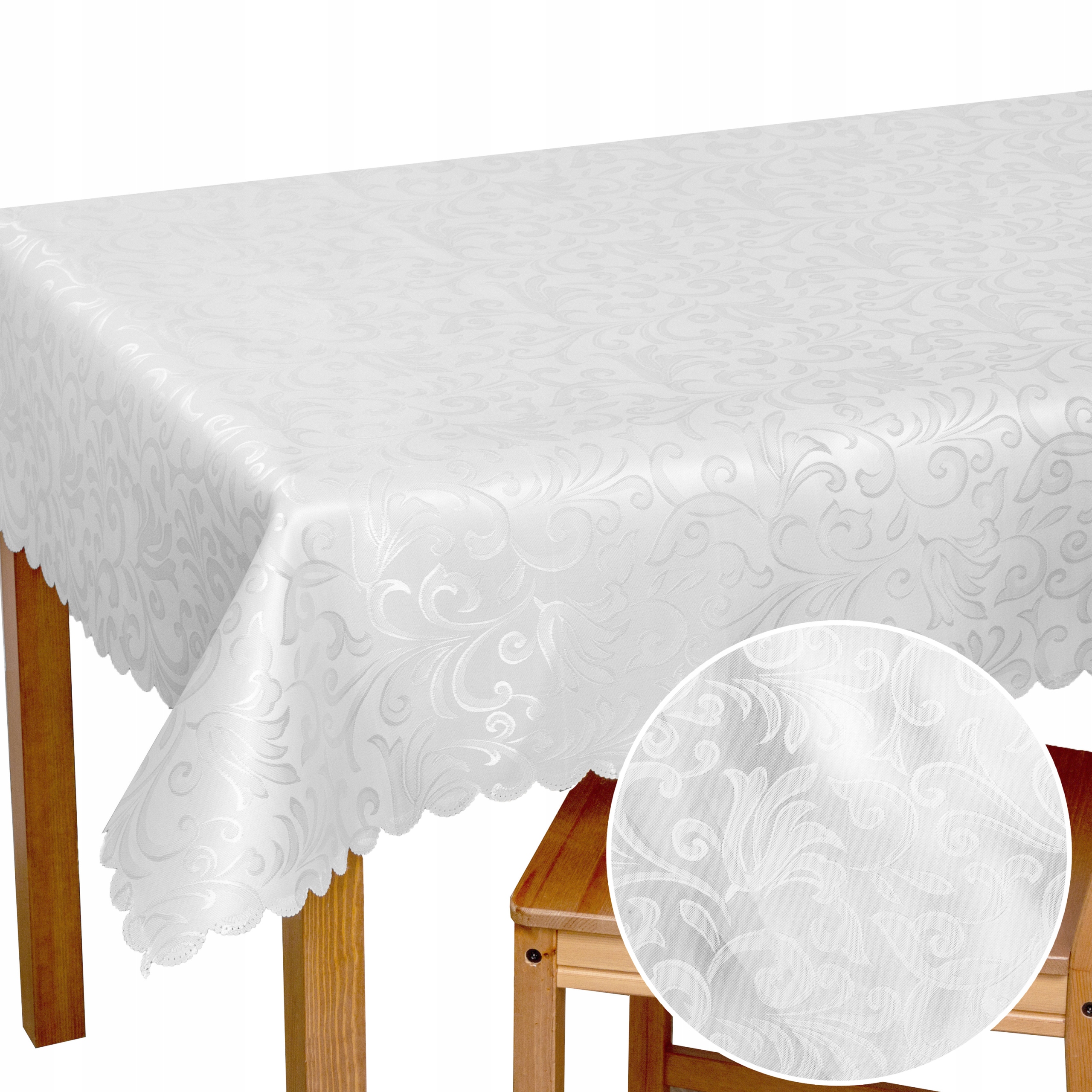 

Obrus plamoodporny 260x160 cm Prostokąt Biały