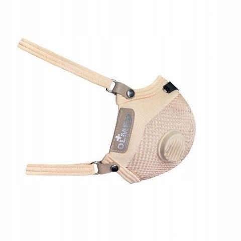 Maska Sportowa Olmed +2 filtry- beżowa- L