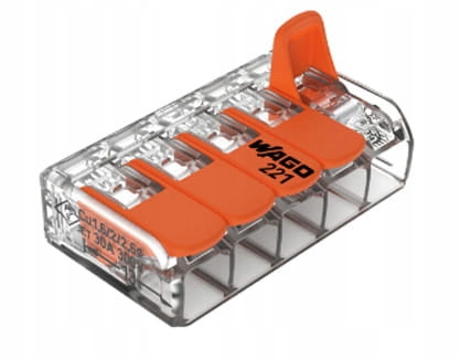 Elektrická spojka Wago 5x 0,2-6 mm 221-615