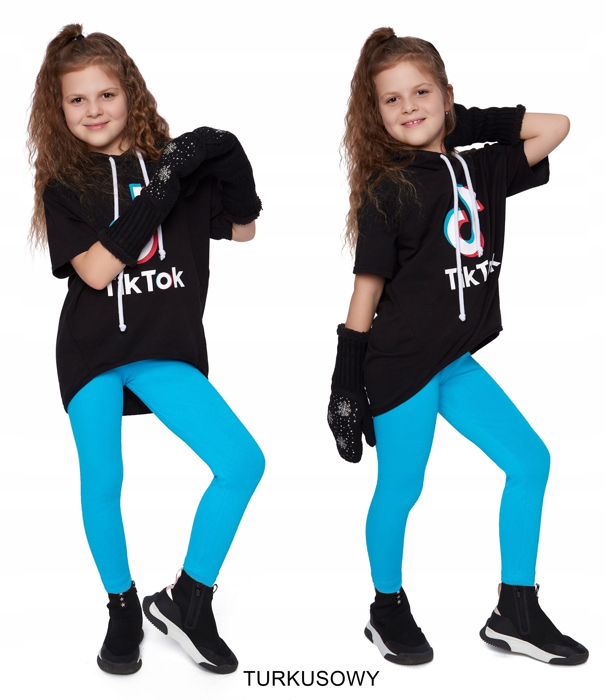 OCIEPLANE Legginsy dziecięce zimowe CZ D1Z 158 Długość długie