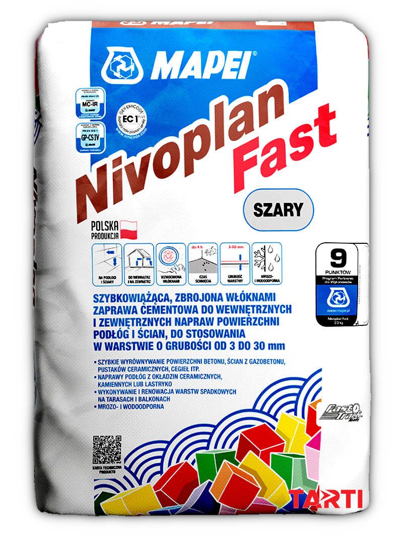 Szybkoschnąca zaprawa wyrównująca Mapei Nivoplan Fast 23kg