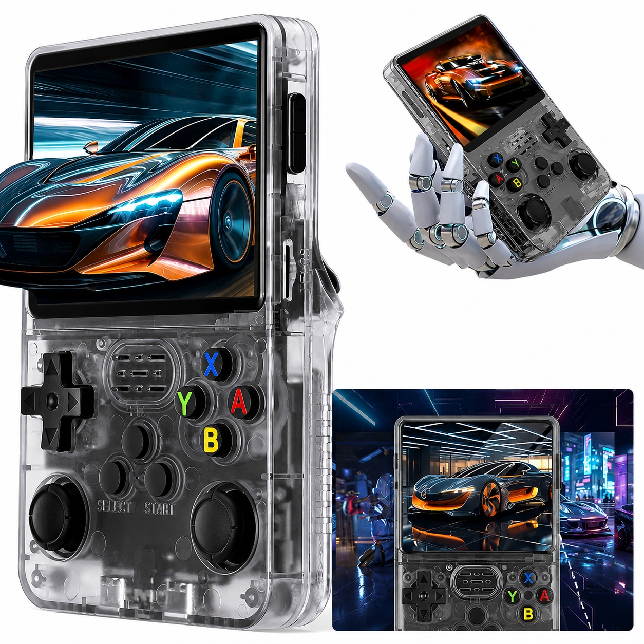 Přenosná herní konzole Retro R36S 64GB Černá 20000