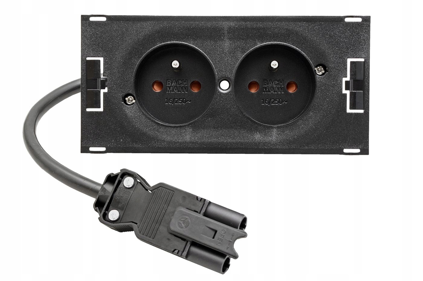 Bachmann Systém Due, 2x zásuvka Cz, černý (929.012)