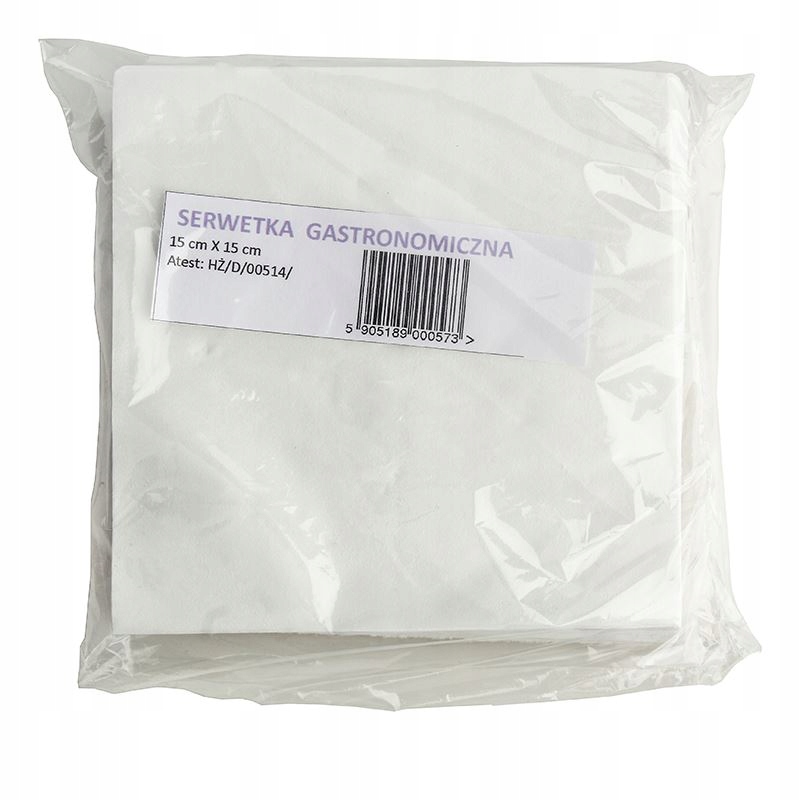 

Serwetki gastronomiczne białe 15x15cm