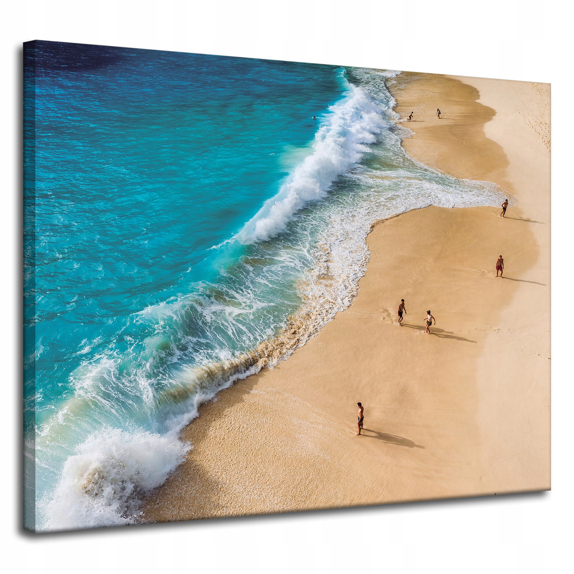 Obraz na plátně Lidé na pláži Zábava Dovolená Slunce Voda 100x80 cm