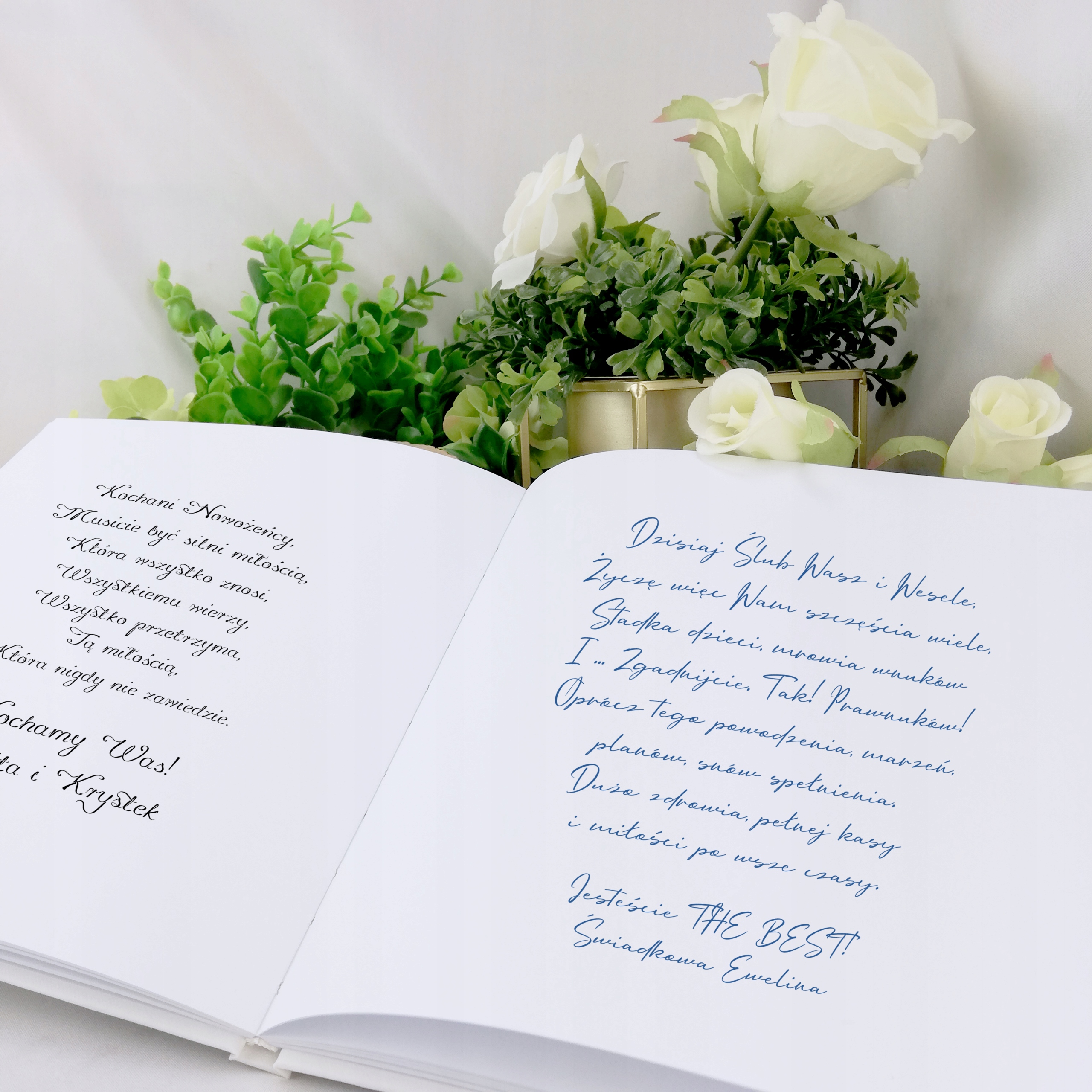 BIAŁA KSIĘGA GOŚCI ALBUM ŚLUB WESELE GEOMETRYCZ Y3 Kolor stron białe