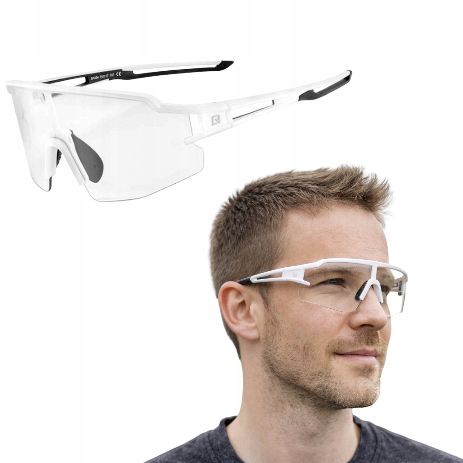Sportovní Cyklistické Brýle Na Fotochromatické Kolo UV400 Lehké Bílé Rockbros