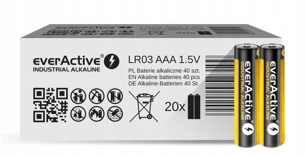 40x щелочные батареи Everactive Industrial AAA