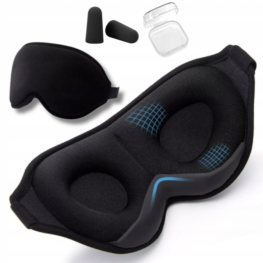 MASKA OPASKA ZACIEMNIAJĄCA OCZY LEPSZA JAKOŚĆ SNU