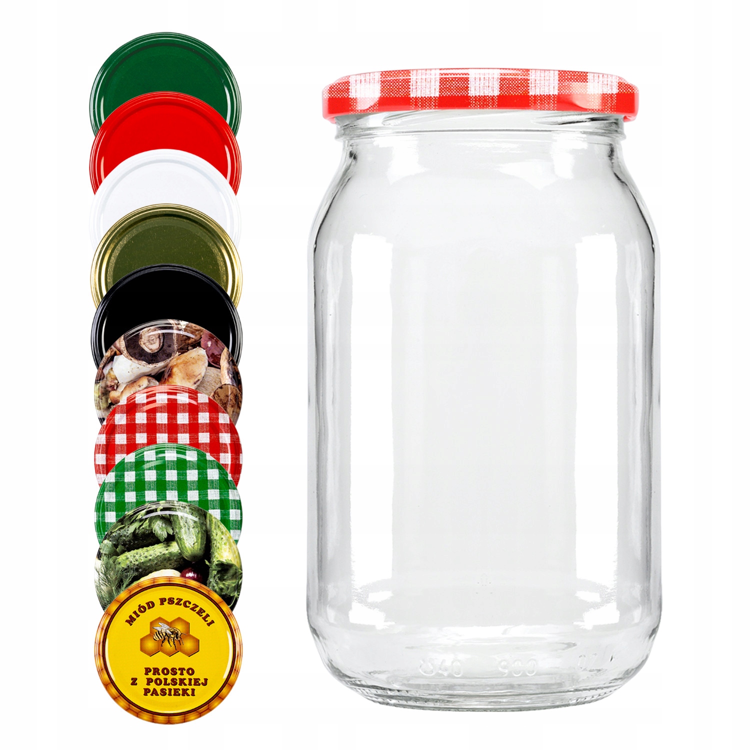 

30x Słoiki Na Przetwory Miód 900ml Zakrętka 82mm