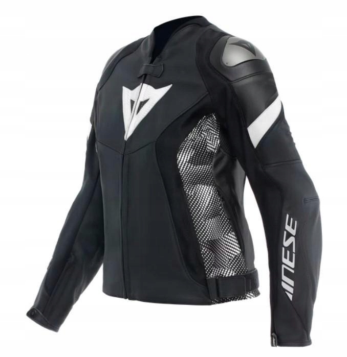 Kožená motocyklová bunda Dainese Avro 5 Wmn čierna/biela 46