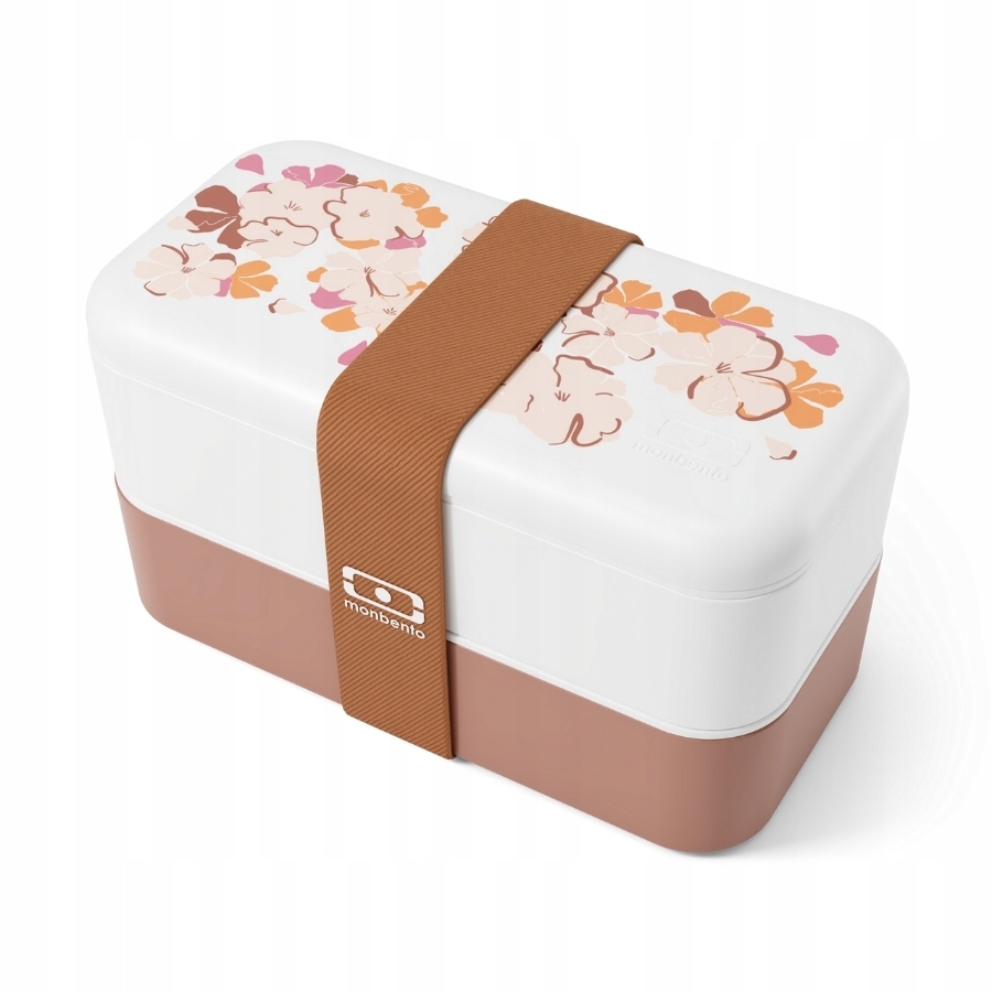 Monbento Originálny bento obedár 1 l, ružový s kvetinovým vzorom