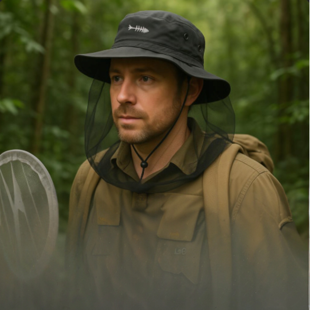 KAPELUSZ PRZECIWSŁONECZNY Z SIATKĄ MOSKITIERĄ CZAPKA OCHRONNA - CZAPKI EAN (GTIN) 7890597031227