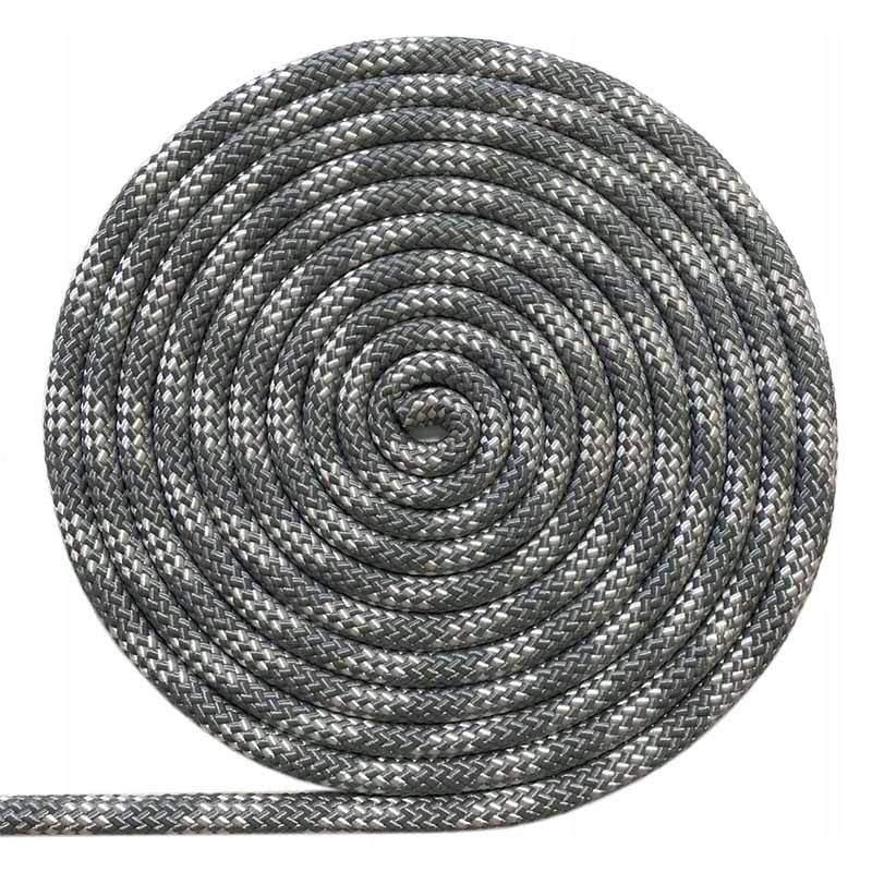 LINA CUMOWNICZA ŻEGLARSKA 12mm SZARO BIAŁA - 05639