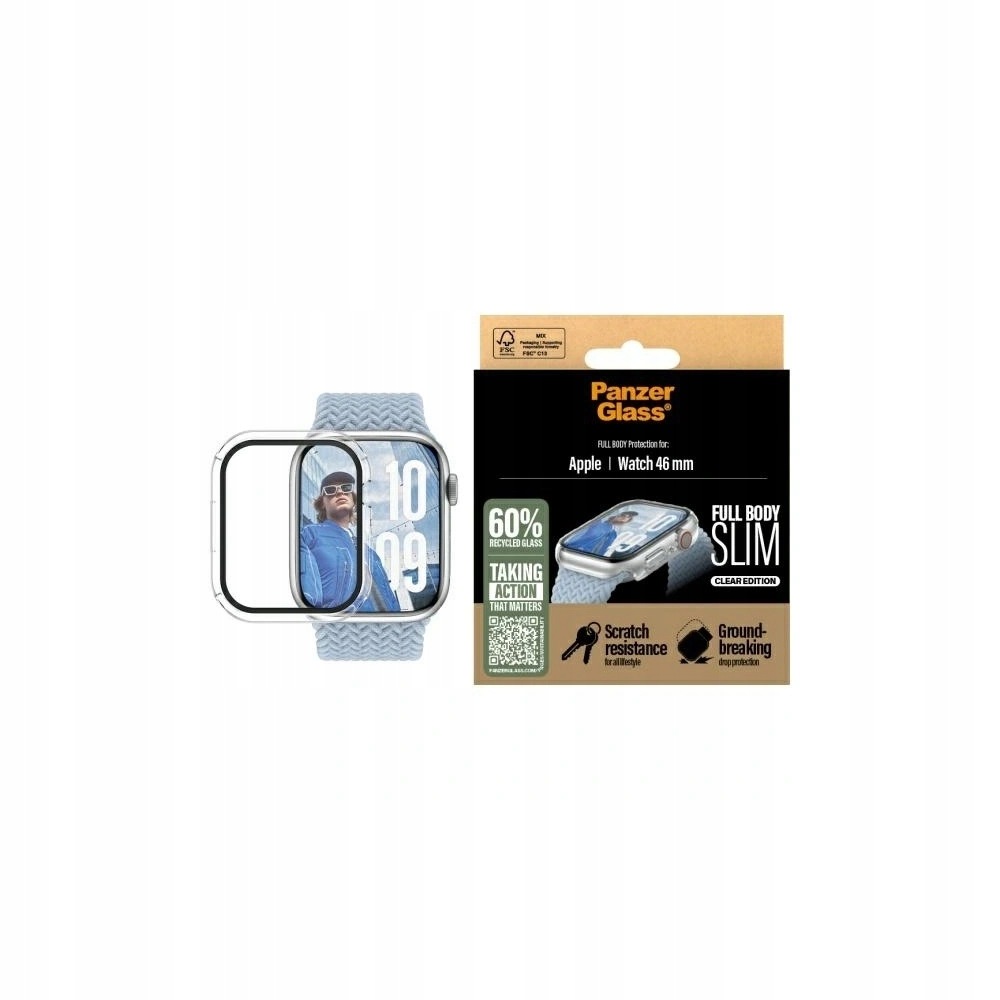 PanzerGlass Snappie Full Body pro Apple Watch 10/11 46 mm průhledný