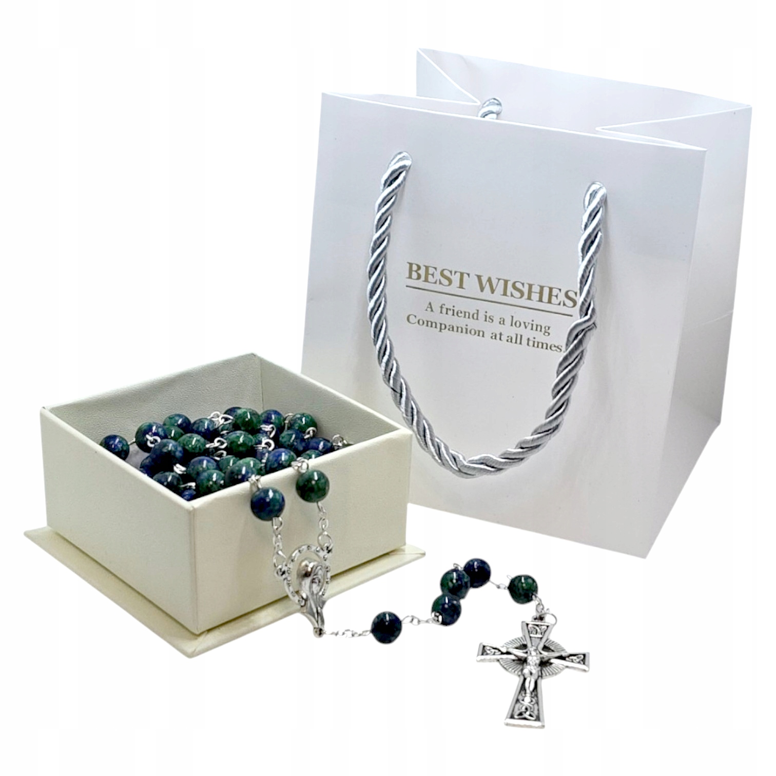 Růženec Přírodní kámen Azurit R12