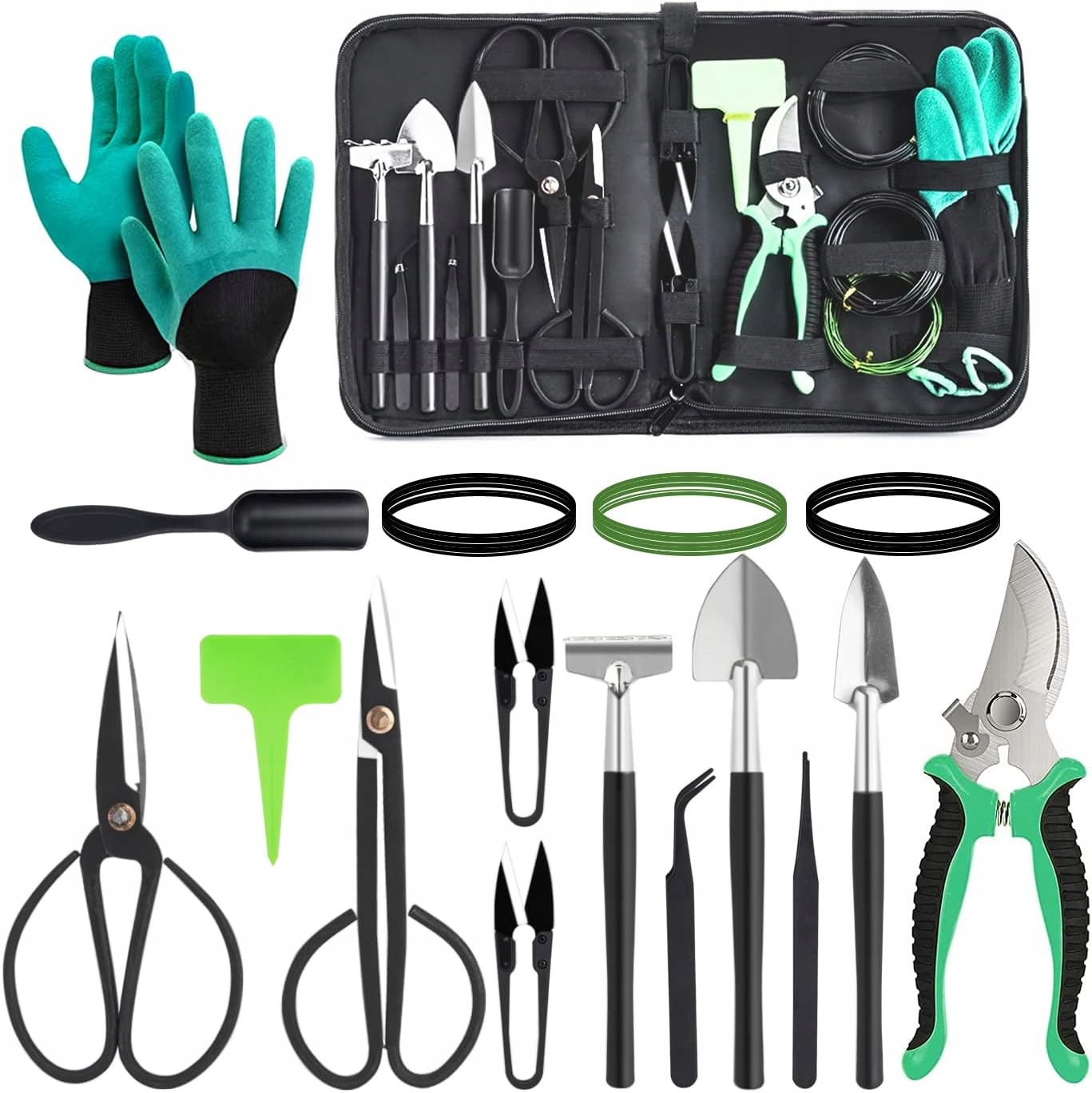 Sada nástrojů pro bonsaje Dewinner – 22 dílů, startovací sada