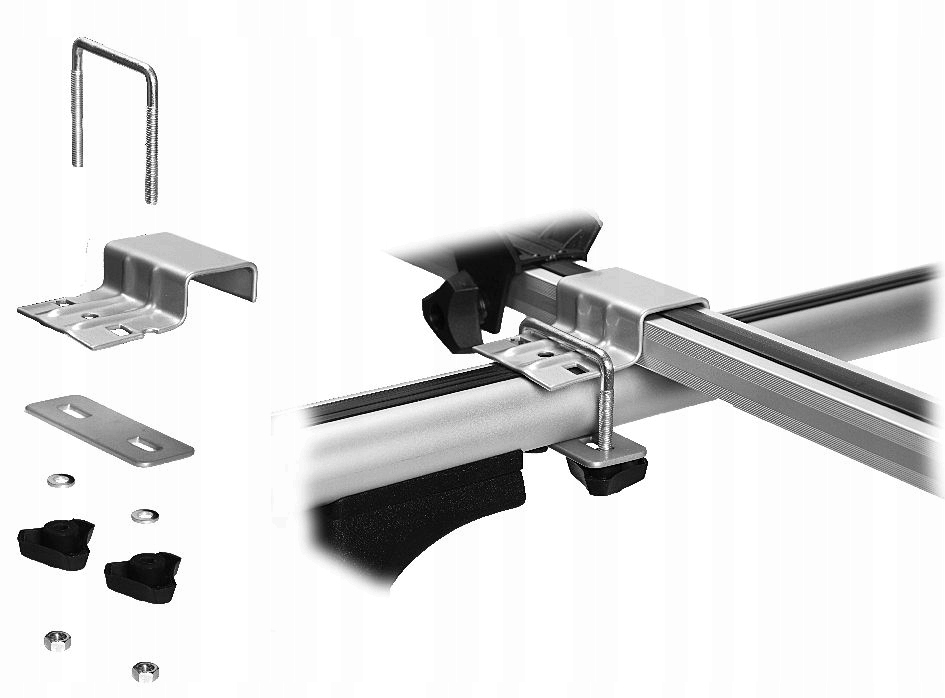 4x UCHWYTÓW ROWEROWYCH DO PRZEWOZÓW ROWERÓW ROWERU NA DACHU SAMOCHODU AUTA Nośność uchwytu 18 kg